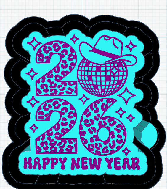 2026 Leopard Disco Ball Silicone Mold