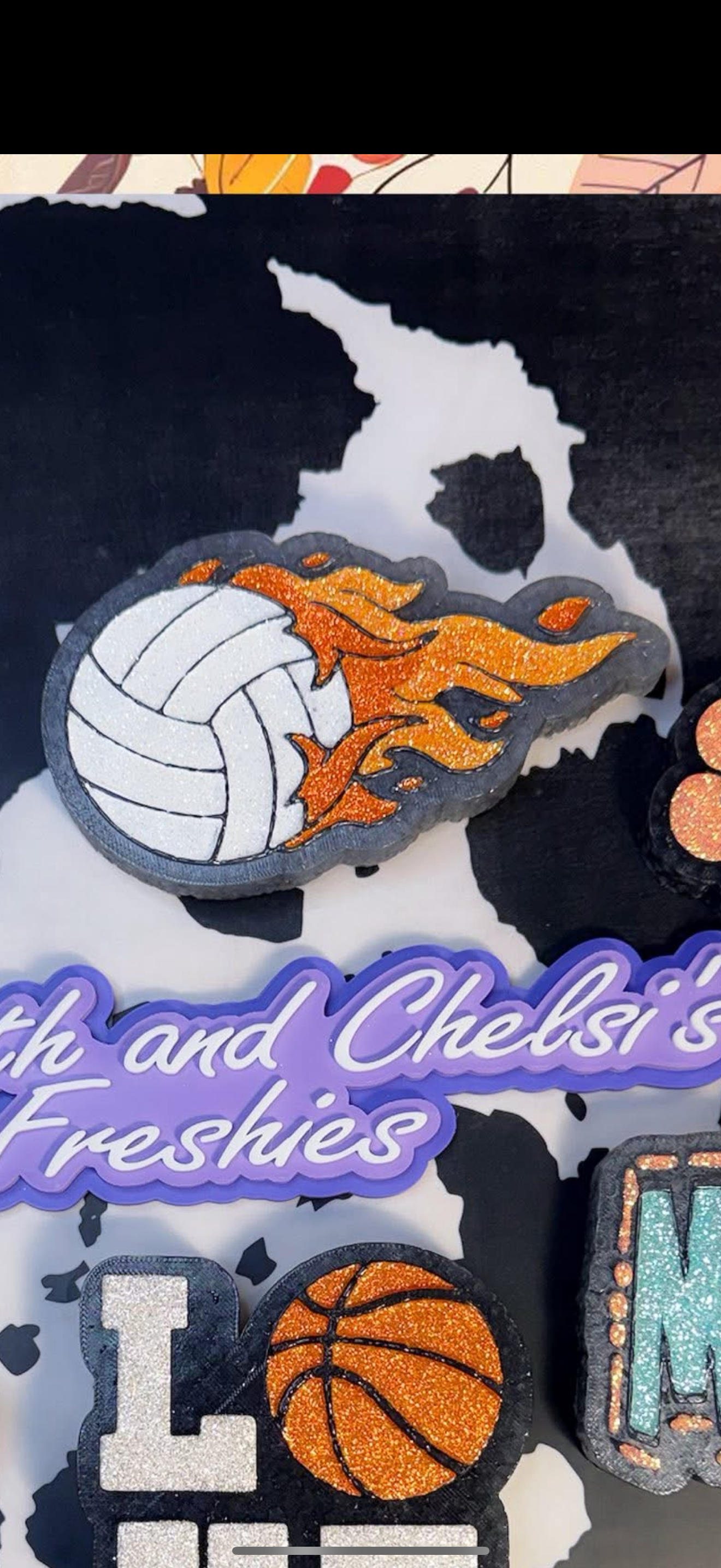 Flaming Volleyball Silicone Mold