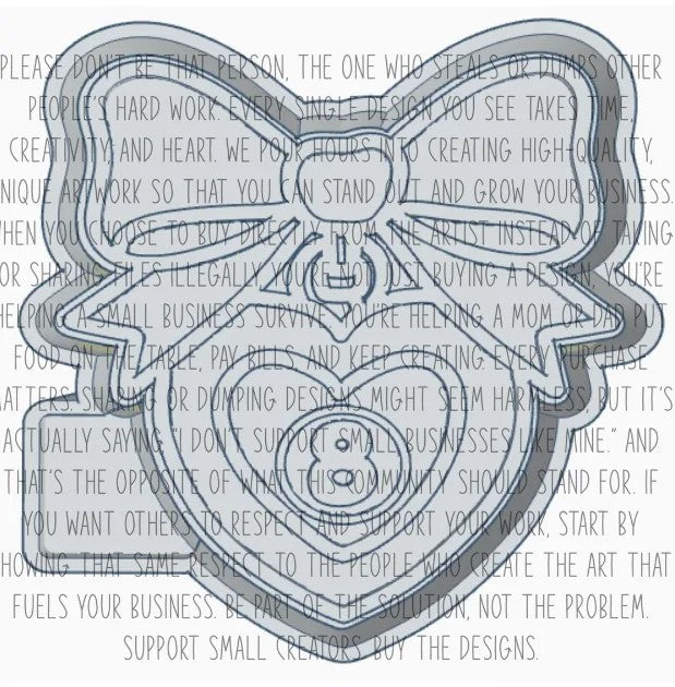 8 Ball Heart Locket Silicone Mold