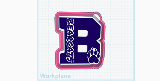 Bearcats "B" Silicone Mold