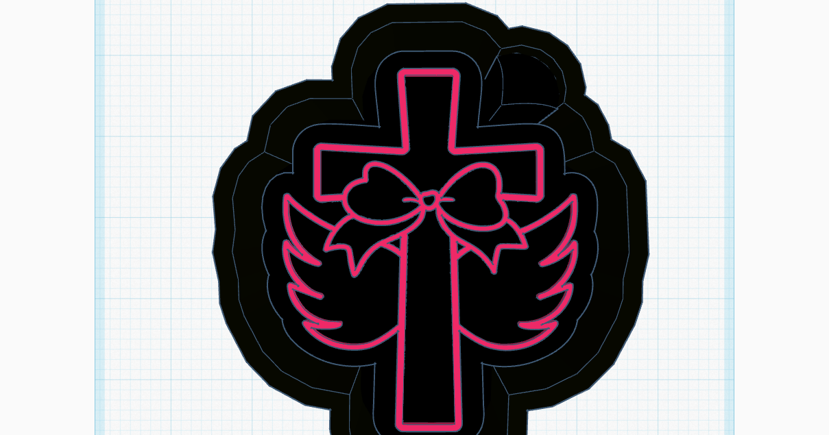 Bow Cross Wings Silicone Mold