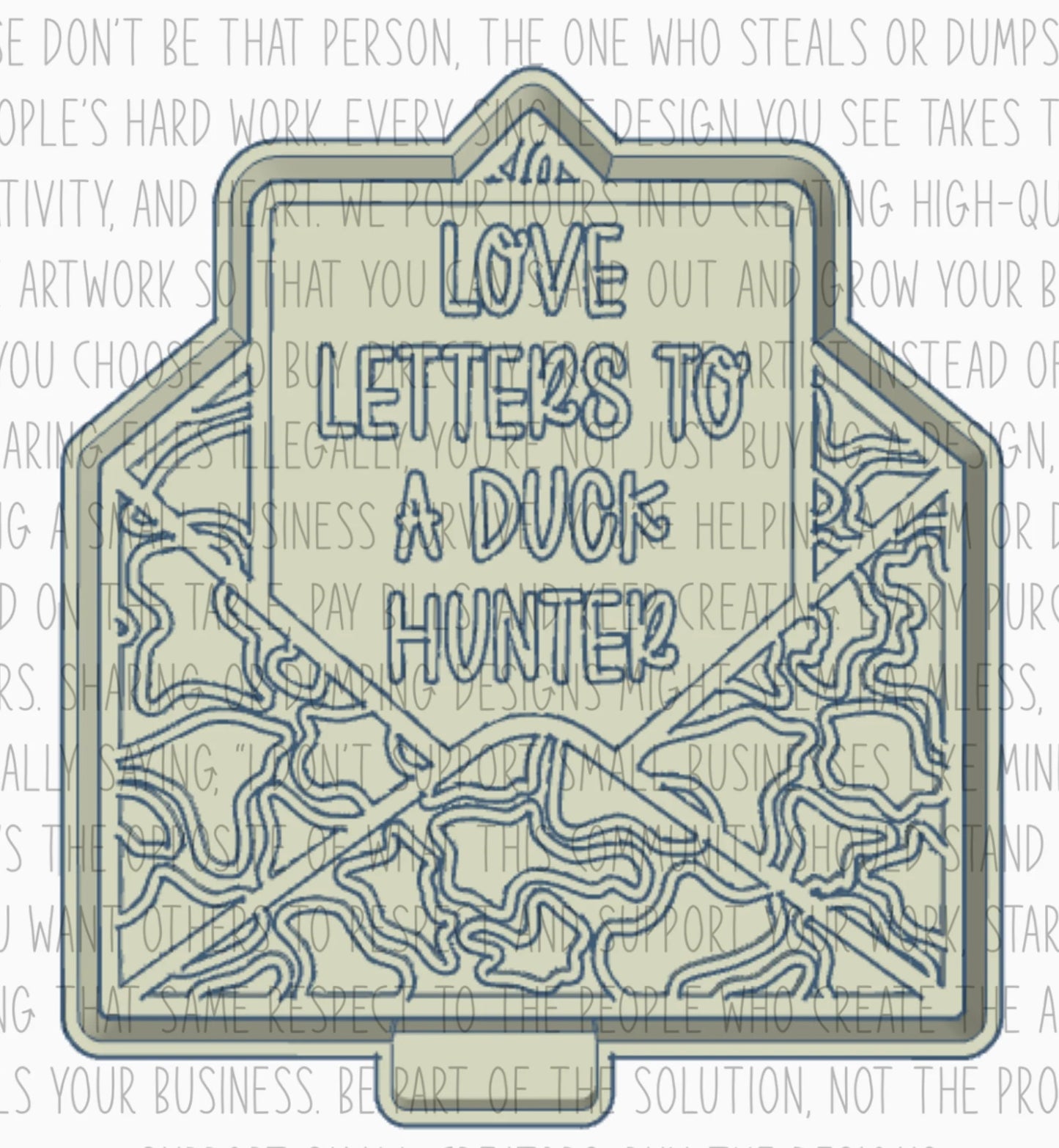 Duck Hunter Love Letter Silicone Mold