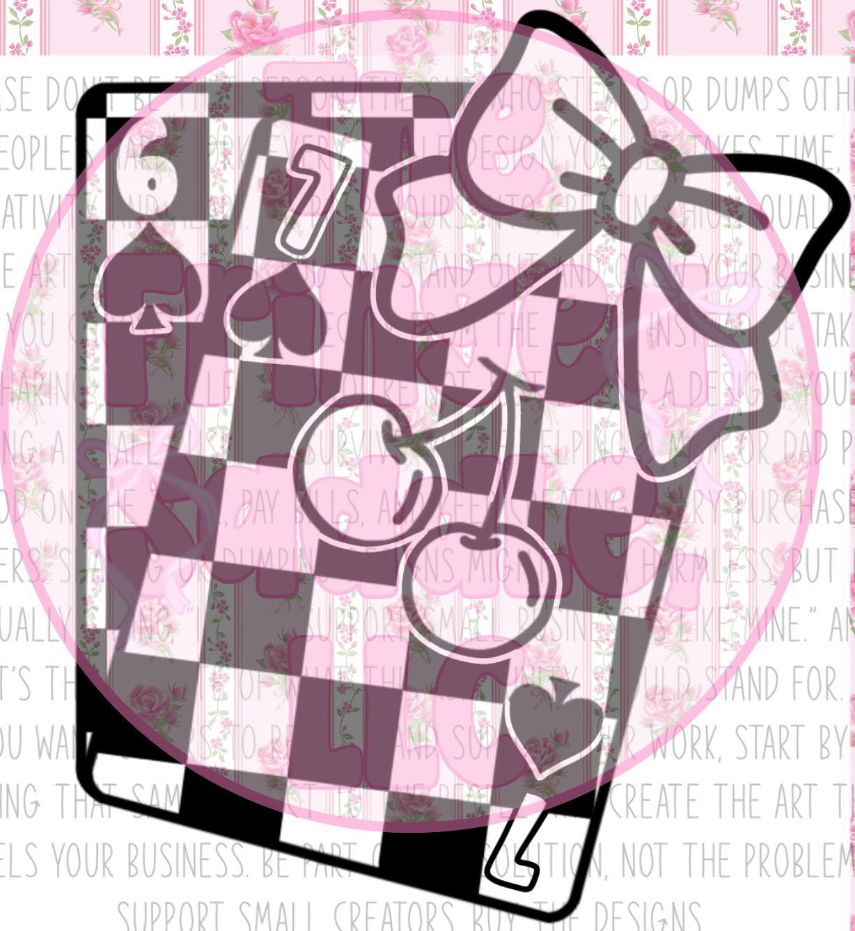 Checkered 6 7 Cards Silicone Mold