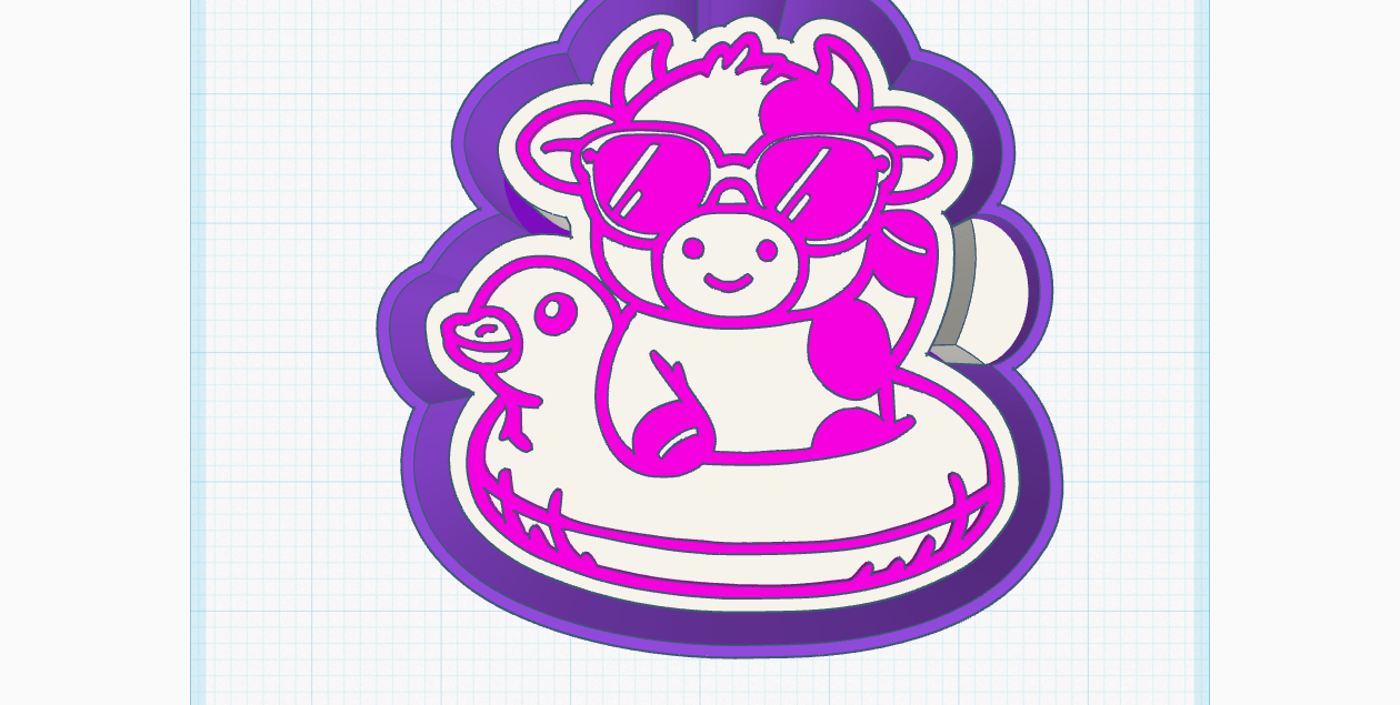 Floating Cow Silicone Mold