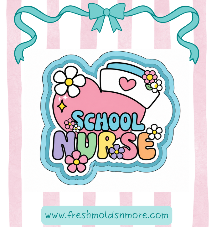School Nurse Heart Silicone Mold