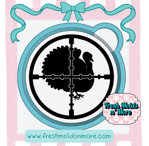 Tukey in Crosshairs Silicone Mold