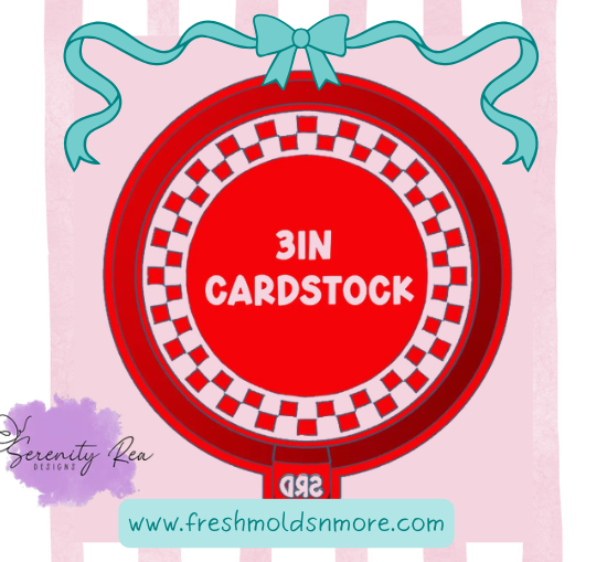 Checkered Round 3" Cardstock Mold