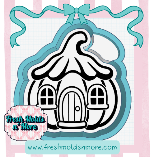 Pumpkin Cottage Freshie Mold