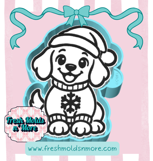 Snowflake Sweater Puppy Freshie Mold