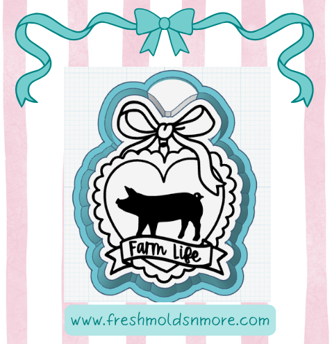 Pig Locket Silicone Mold