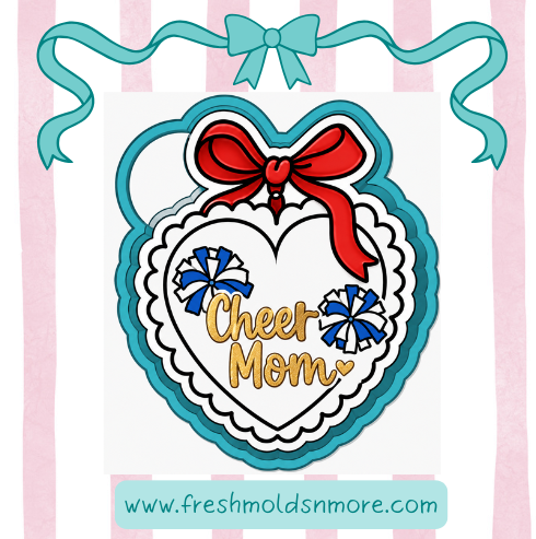 Cheer Mom Locket Silicone Mold