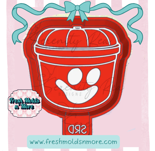 Ghost Halloween Bucket Mold