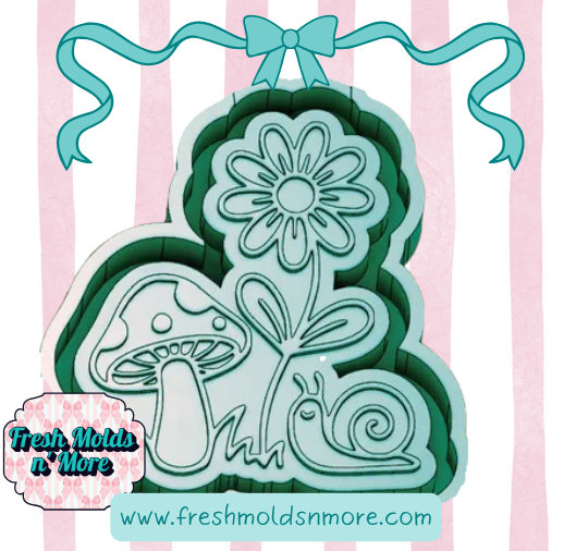 Snail and Flower Silicone Mold