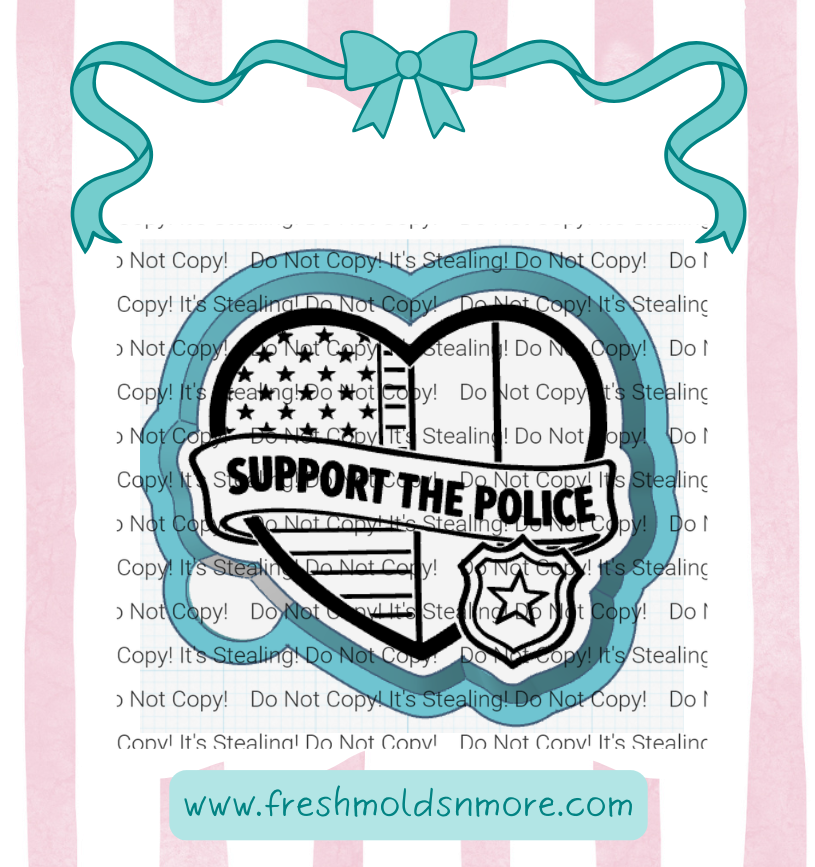 Support the Police Silicone Mold