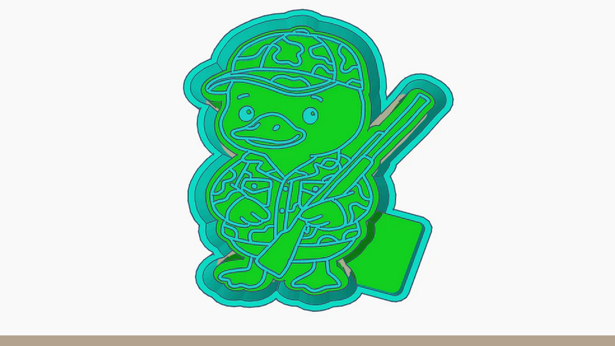 Camo Duck Hunter Silicone Mold