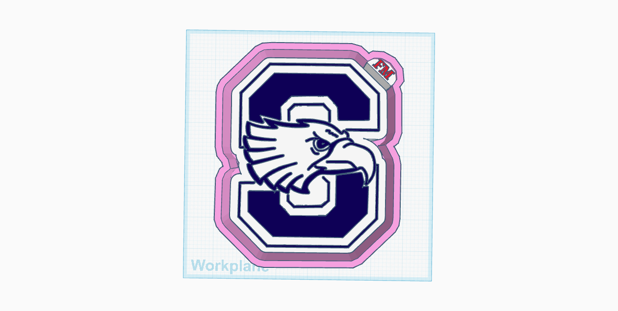 Eagle "S" School Mascot STL