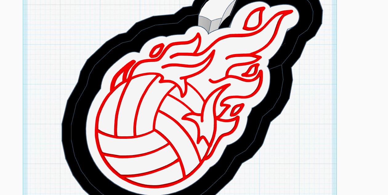 Flaming Volleyball Silicone Mold
