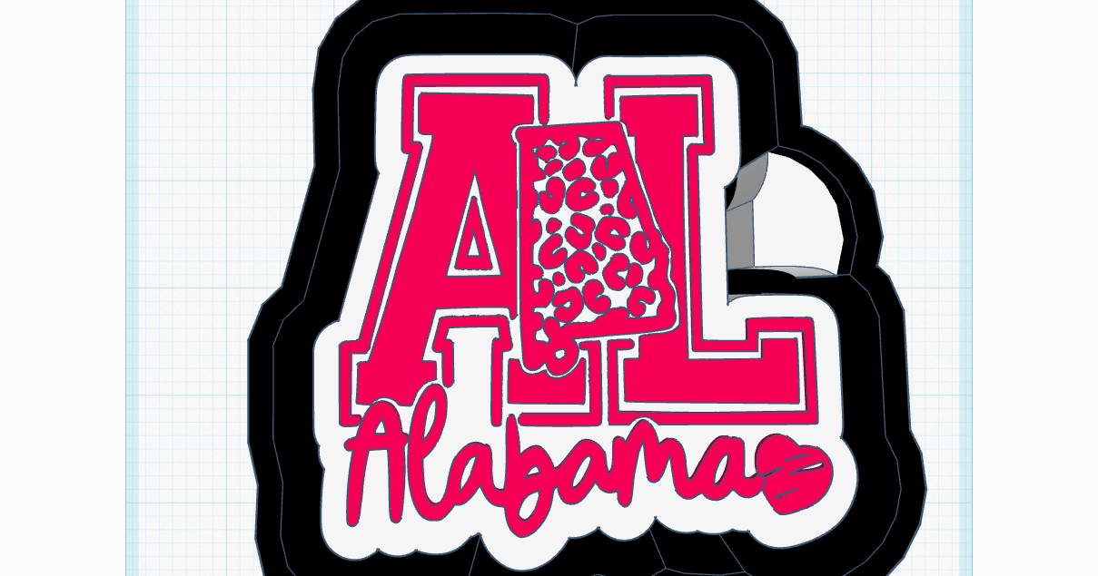 Cheetah State Alabama Silicone Mold