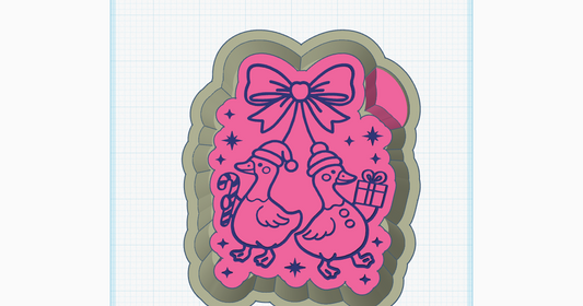 Hanging Christmas Ducks Silicone Mold