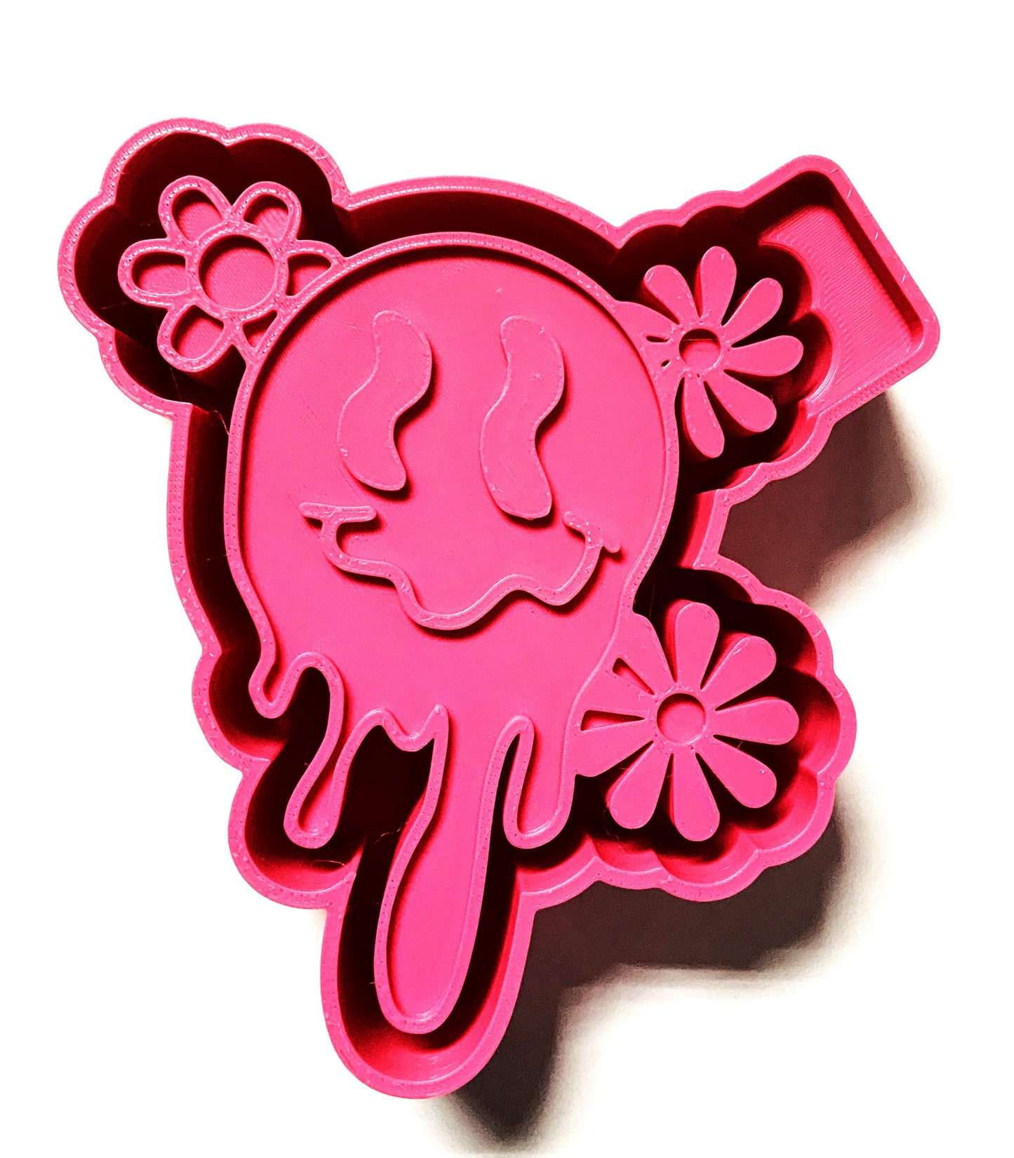 Melting Smiley with Flowers Silicone Mold