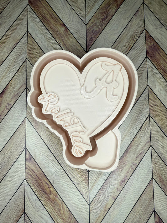 Roll Tide Heart Mold