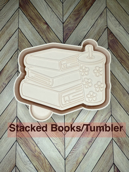 Stack Books with Tumbler