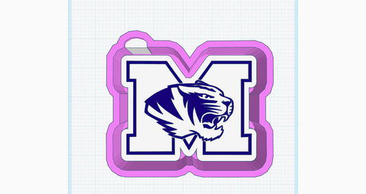 Varsity M with Tiger Silicone Mold
