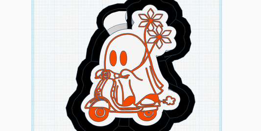 Ghost Riding Moped Silicone Mold