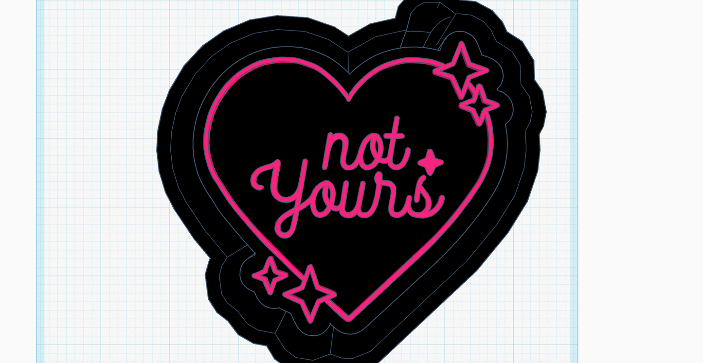 Not Yours Heart Silicone Mold