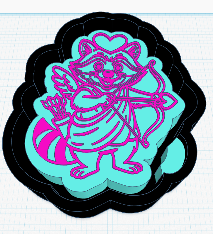 Cupid Raccoon Silicone Mold