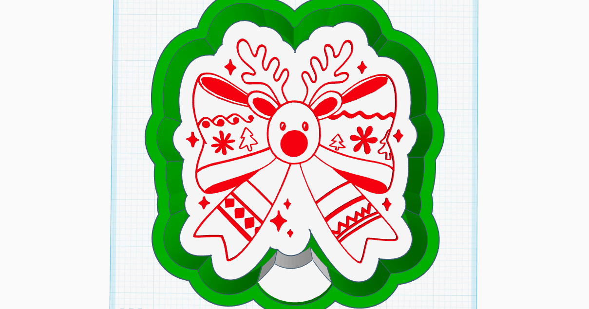 Reindeer Bow Silicone Mold