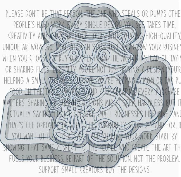 Rosie Raccoon Silicone Mold