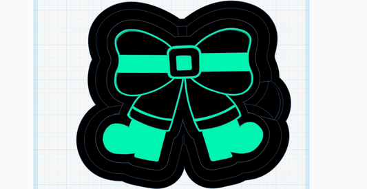 Santa Boots Bow Silicone Mold