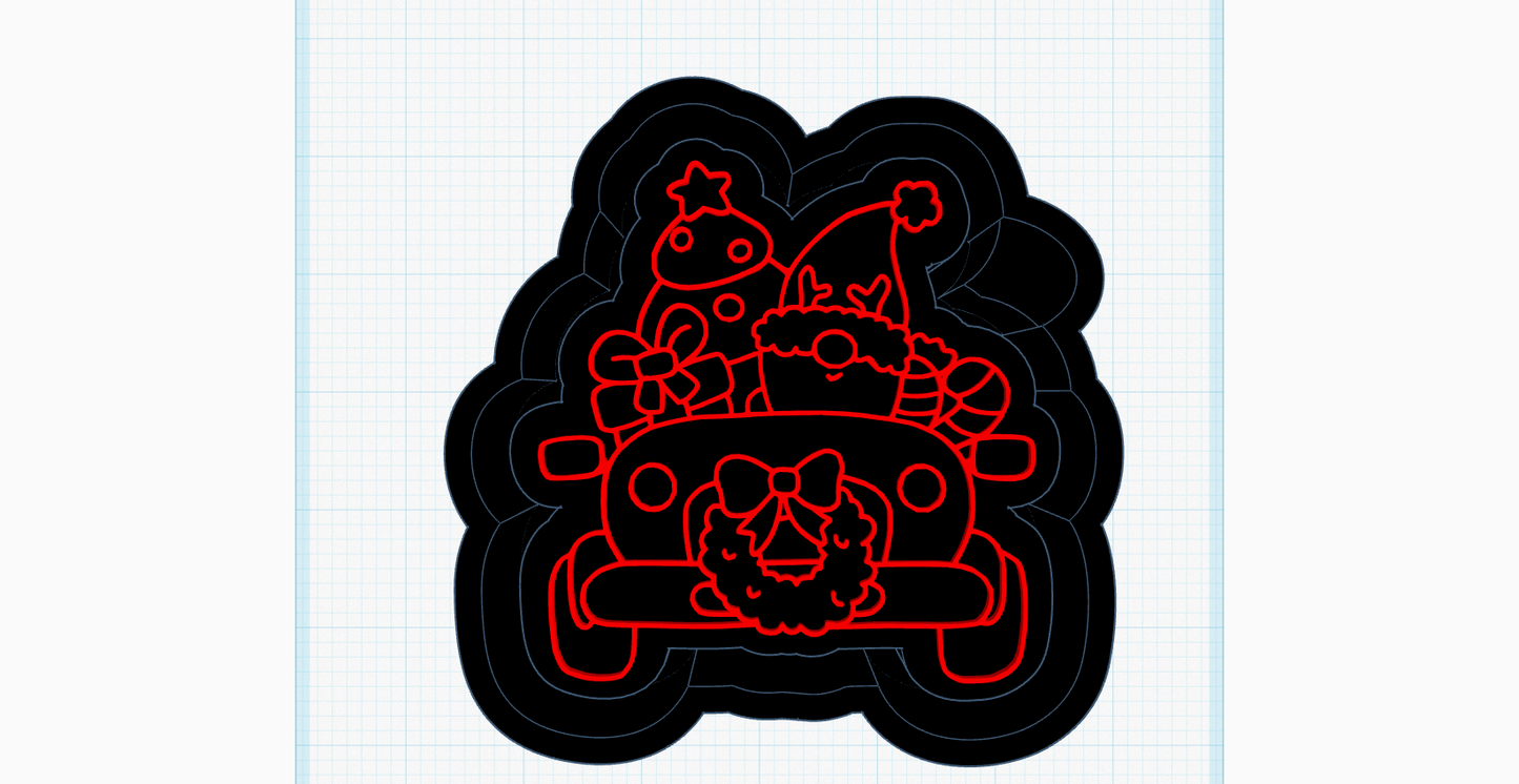 Santa Car Silicone Mold