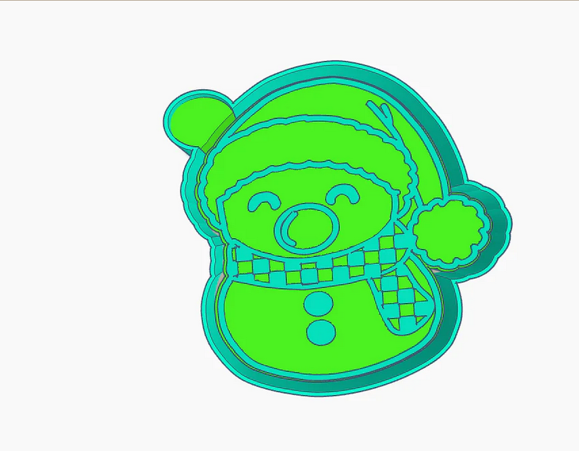 Snowman Blowing Bubble Silicone Mold