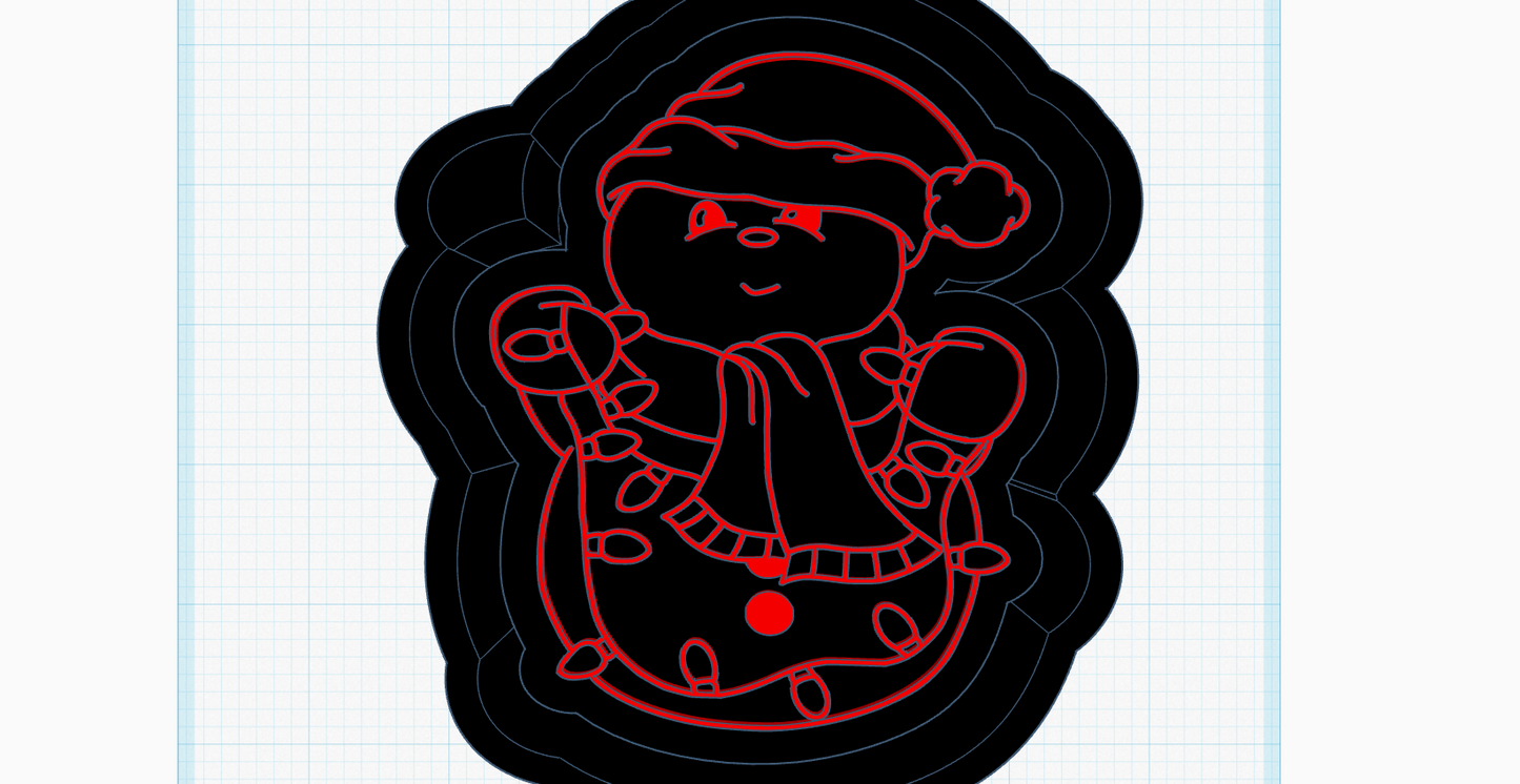 Snowman with Lights Silicone Mold