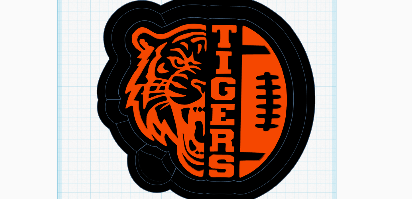 Tigers Football Silicone Mold