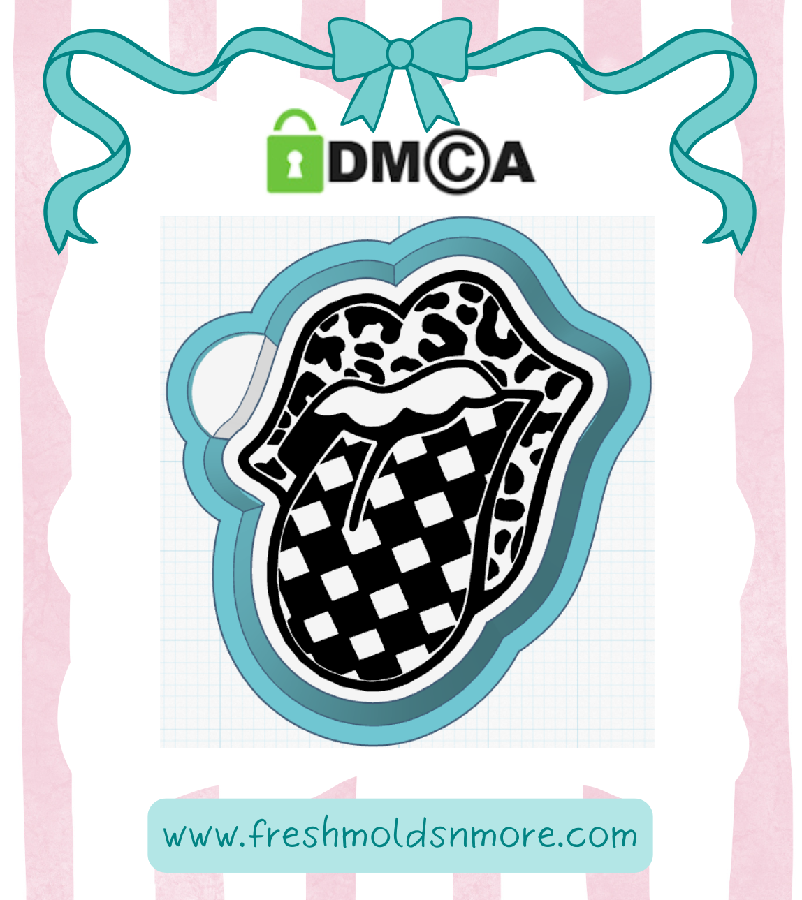 Leopard Checkered Tongue Silicone Mold