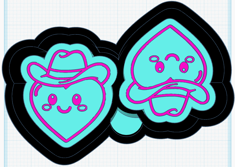 Cowboy Heart Vents Silicone Mold