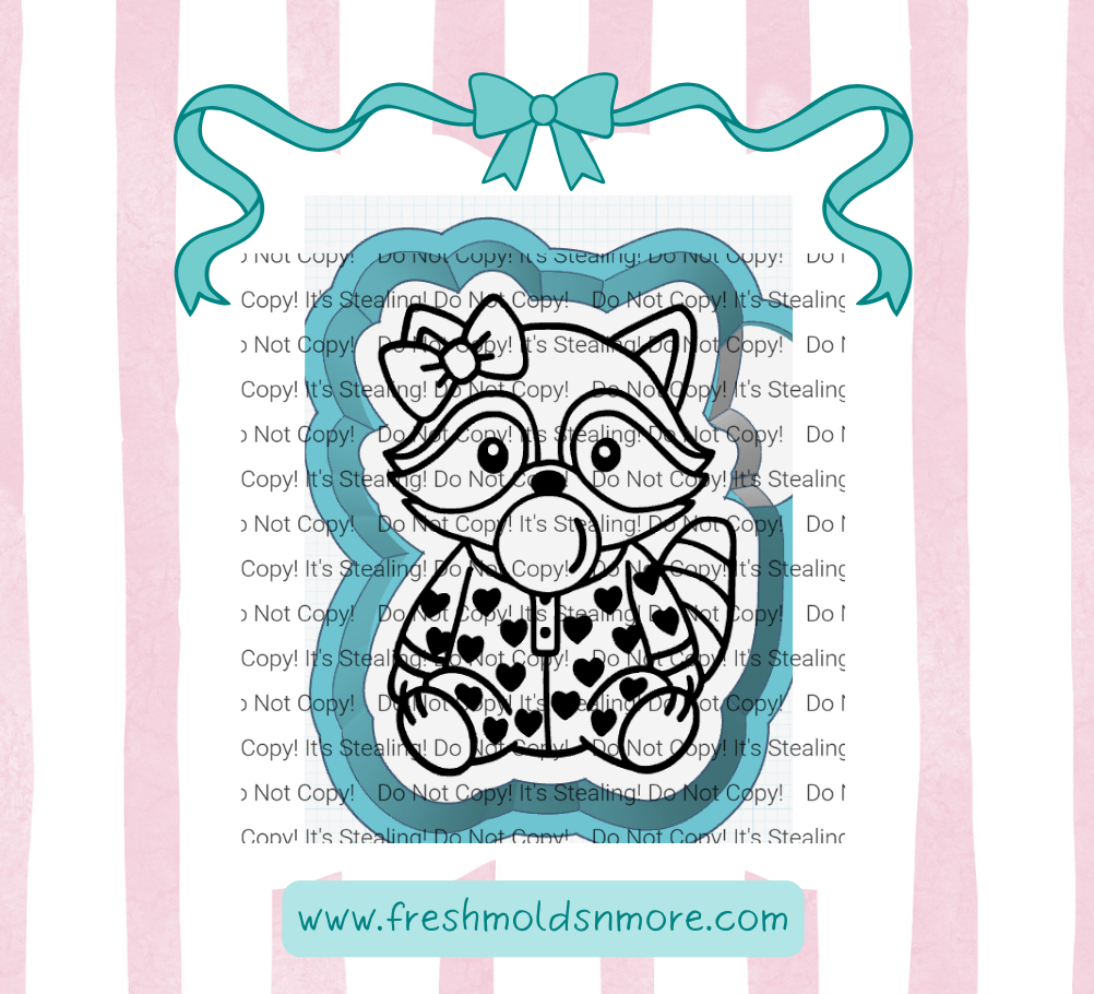 Raccoon Heart PJ's Silicone Mold