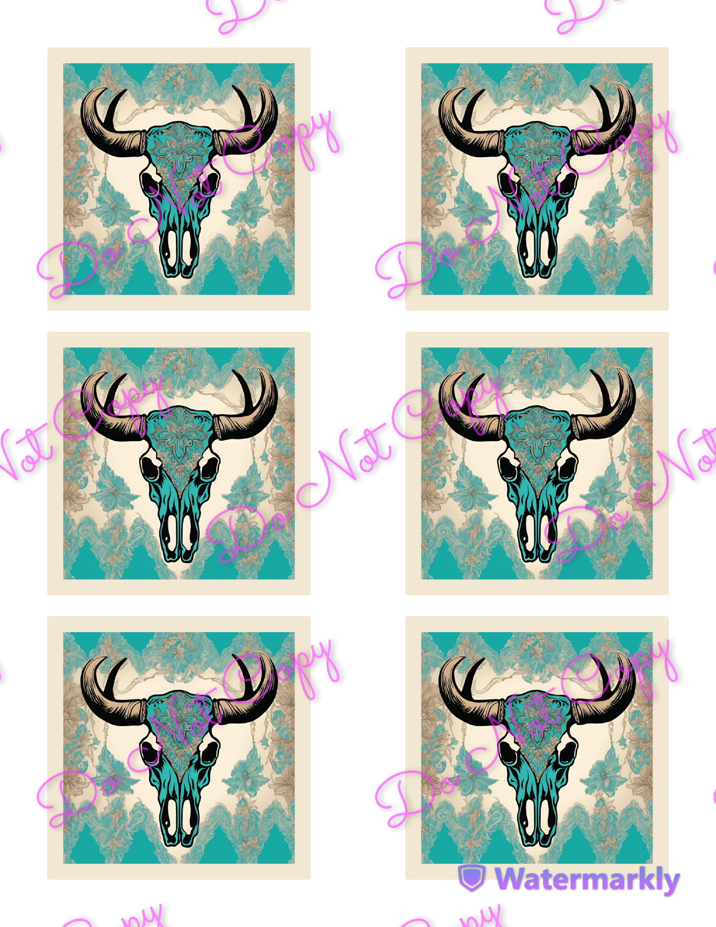 Turquoise Bull Skull