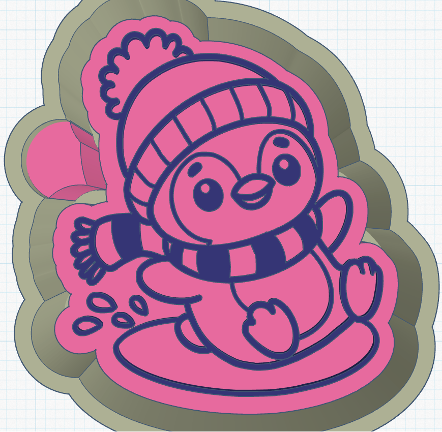 Winter Fun Penguin Silicone Mold