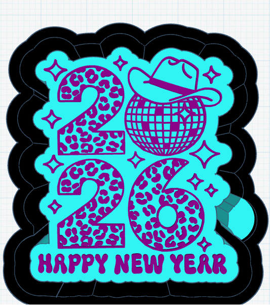 2026 Leopard Disco Ball Silicone Mold