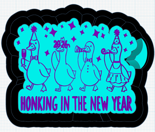 Honking New Year Silicone Mold