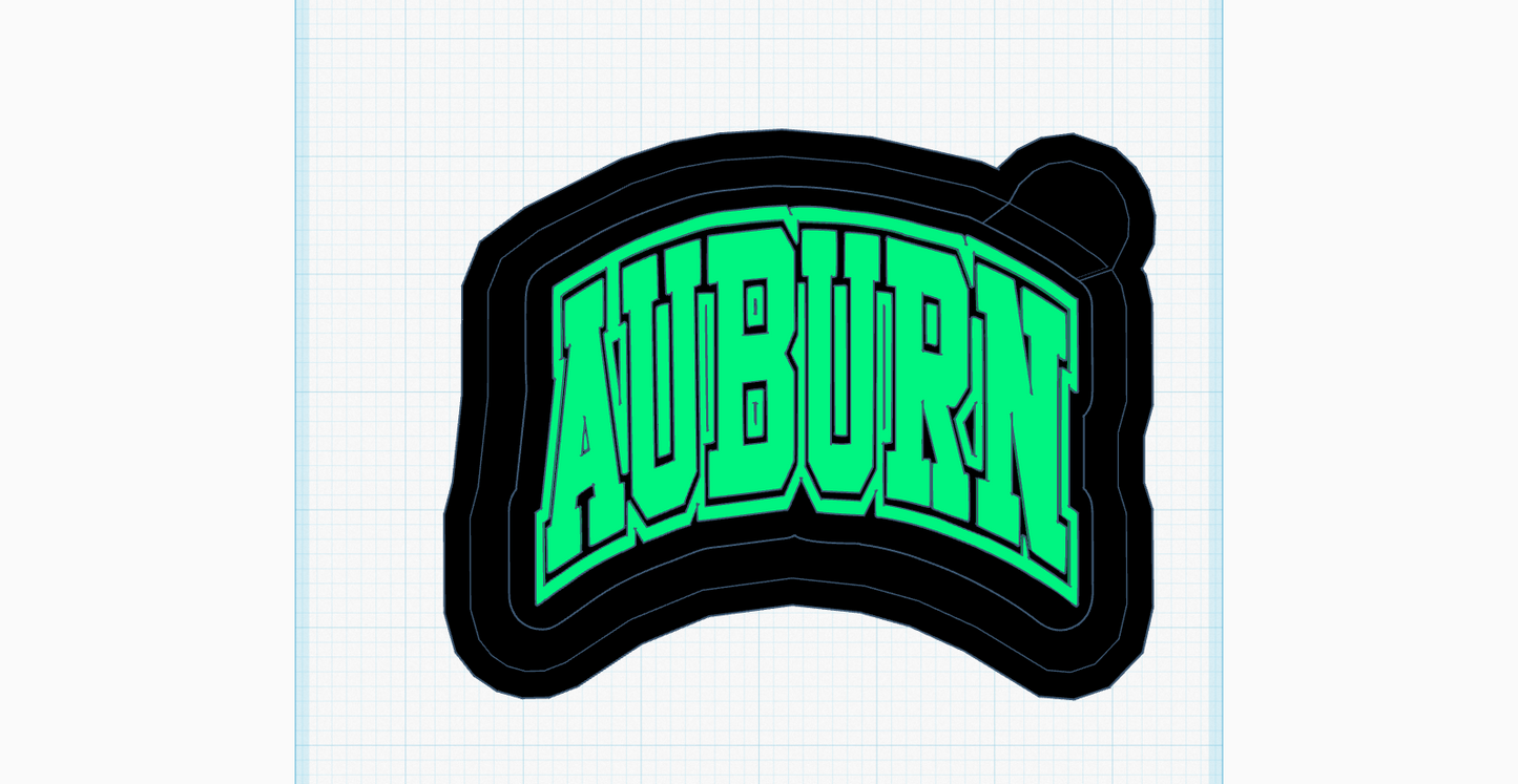 Auburn Curved silicone Mold