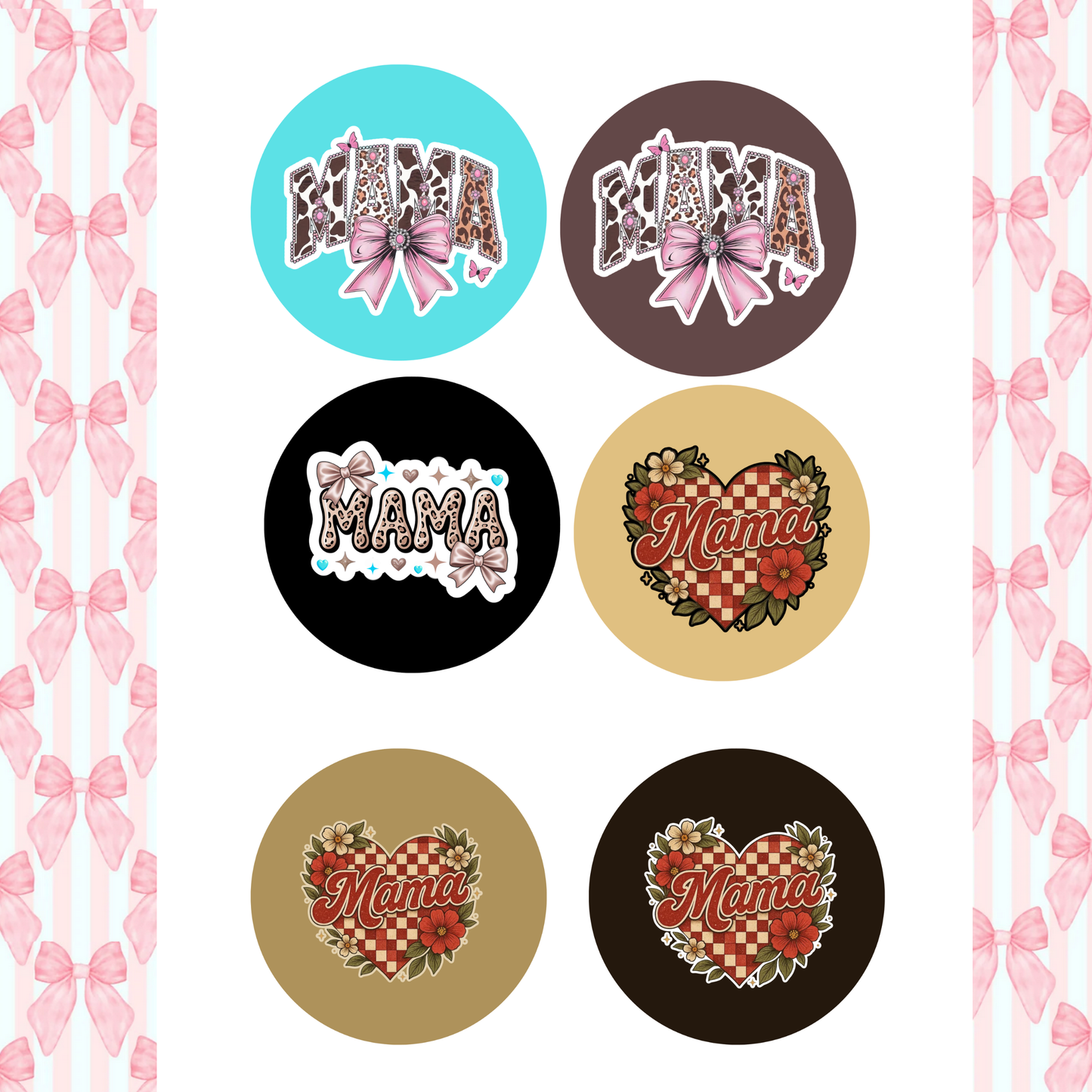 Mom 3" Round Cardstocks