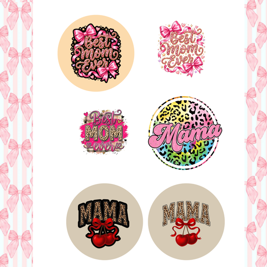 Mom 3" Round Cardstocks