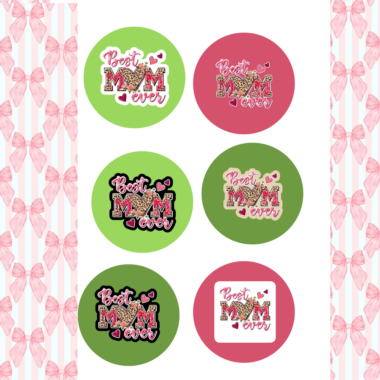 Mom 3" Round Cardstocks