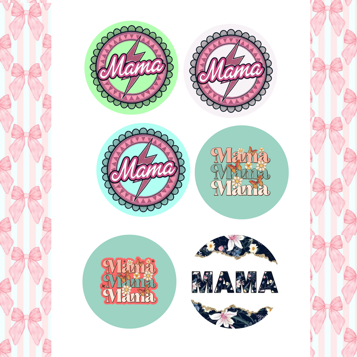 Mom 3" Round Cardstocks