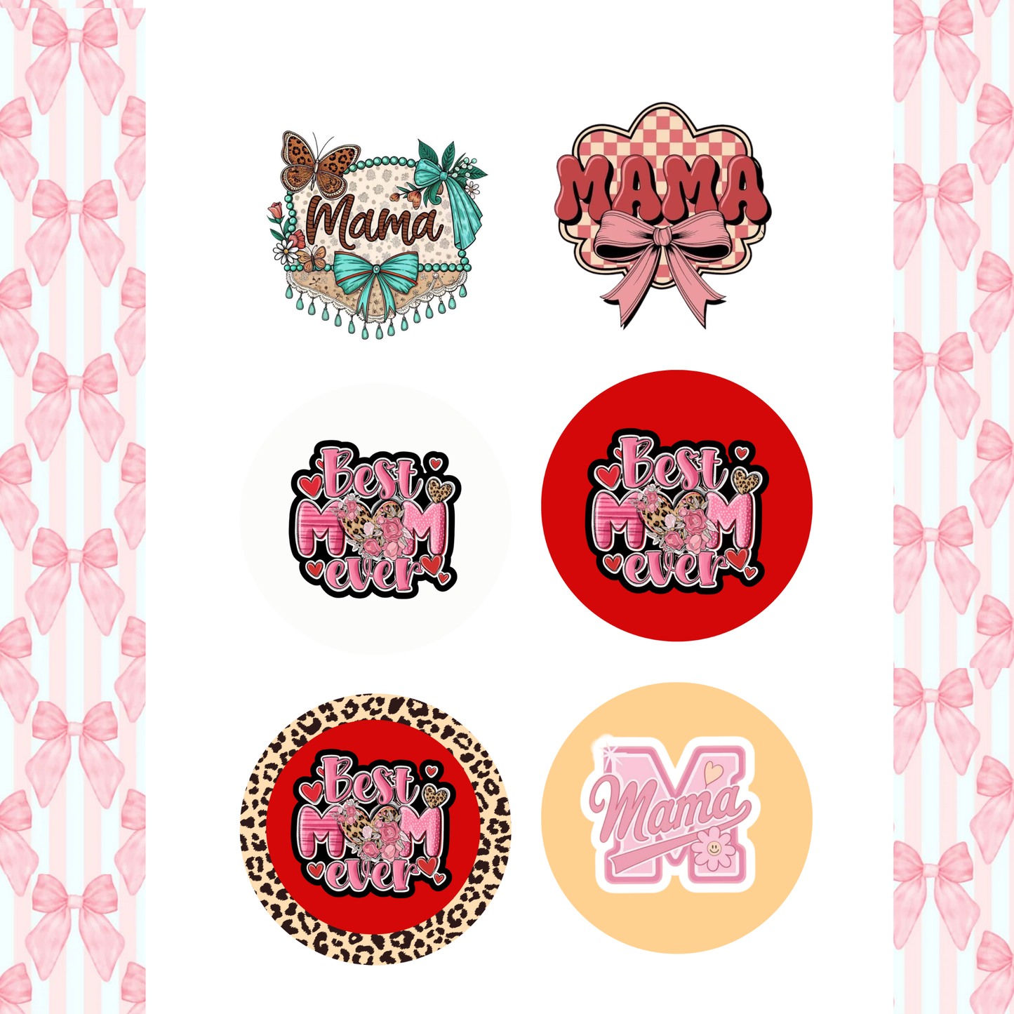 Mom 3" Round Cardstocks